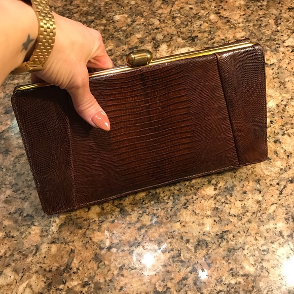 Vintage Alligator Clutch/Purse by Escort - Picture 2 of 8